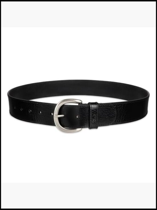 Round Cut Edge Logo Loop Jean Belt 1.5 Inch Leather main image 4